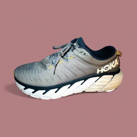 Hoka One One Other - Hoka One One Gaviota 3 Men's Gray and Yellow Athletic Shoes sz 13 2E